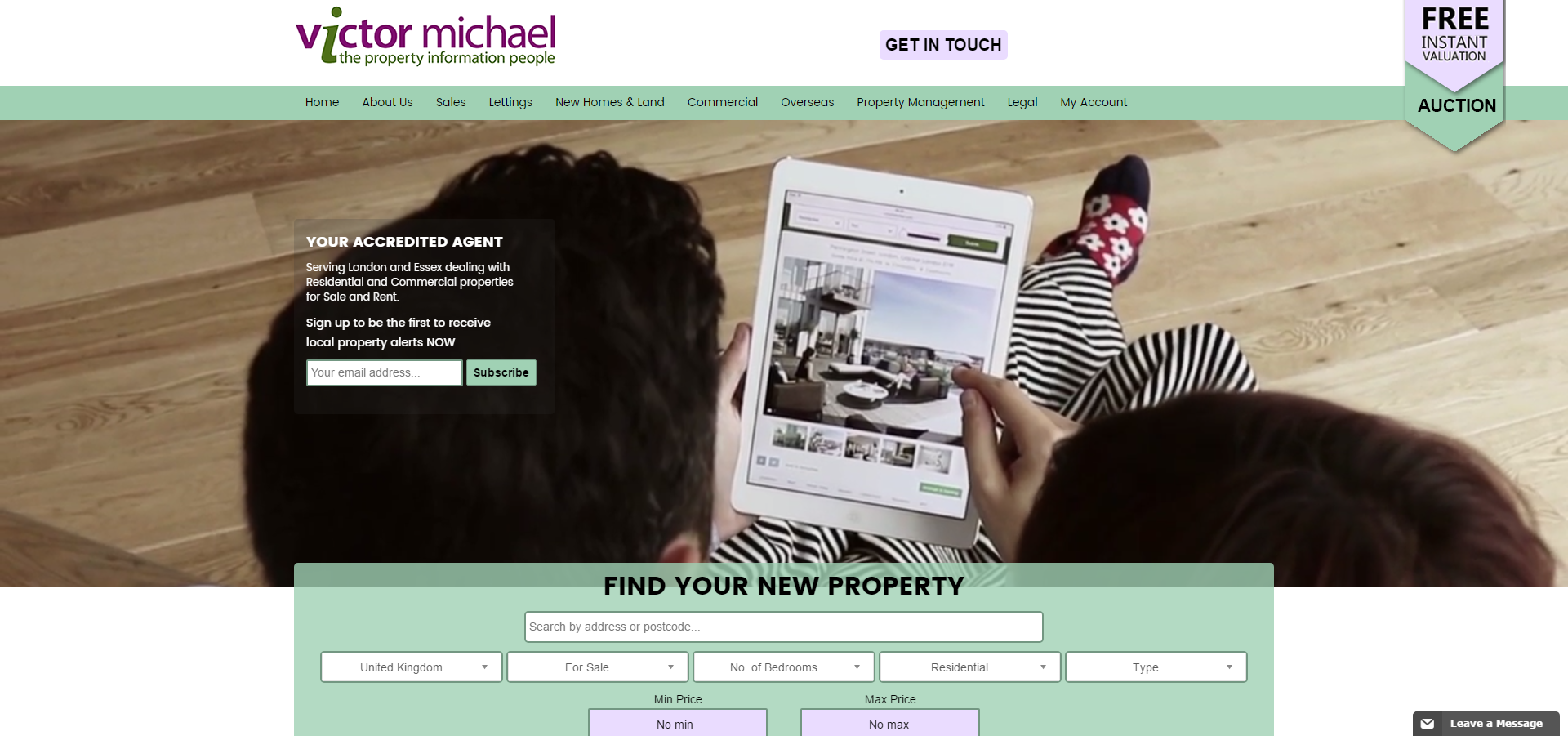 estate agent property website design by experienced design specialists sale property online free